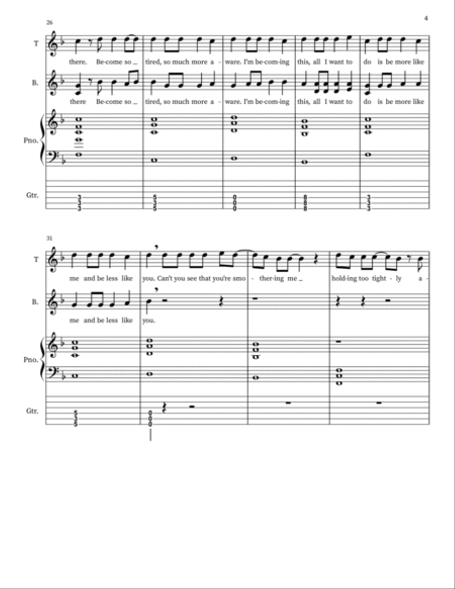 Numb Numb 3-Part scores gallery preview page 4