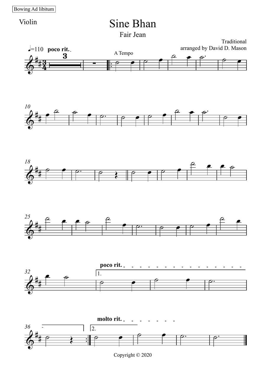 Sine Bhan Violin Solo scores gallery preview page 2