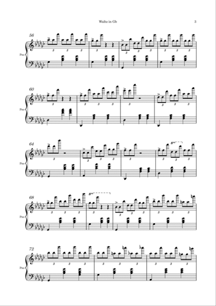 Waltz of Kolkata, The City of Joy (Waltz in G flat major) Piano Solo scores gallery preview page 3