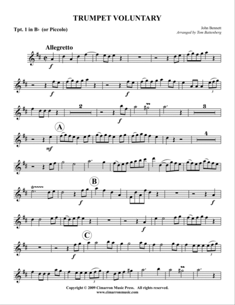 Trumpet Voluntary Trumpet Voluntary Brass Quintet scores gallery preview page 5