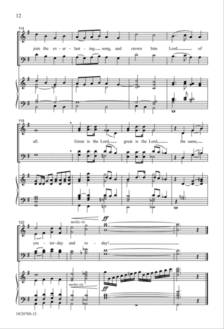 And Crown Him Lord Of All 4-Part scores gallery preview page 12