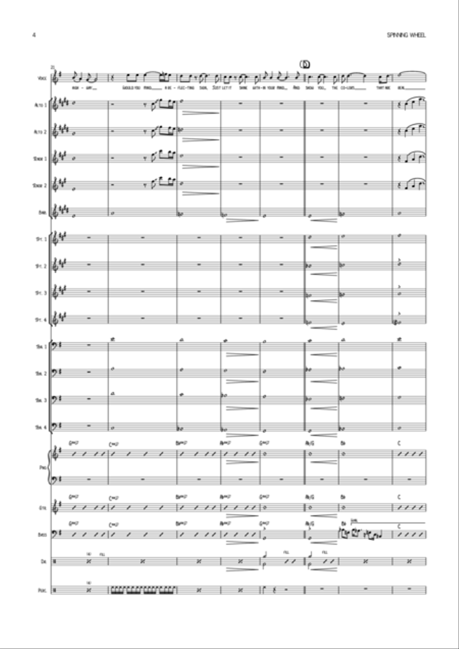 Spinning Wheel Jazz Ensemble scores gallery preview page 4