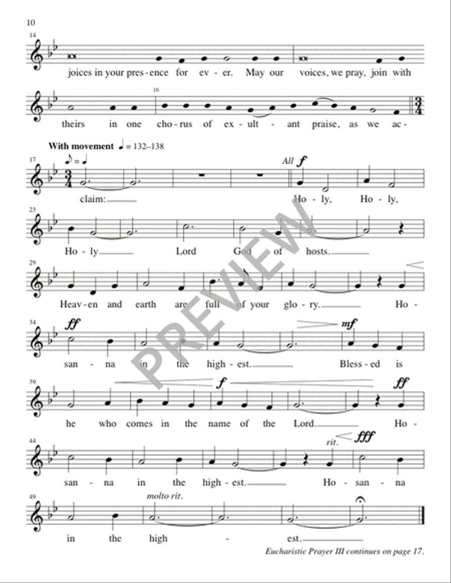 Eucharistic Prayer III with Additional Prefaces for 