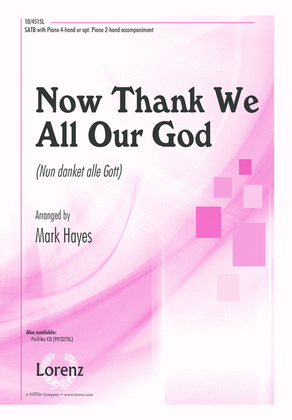 Book cover for Now Thank We All Our God