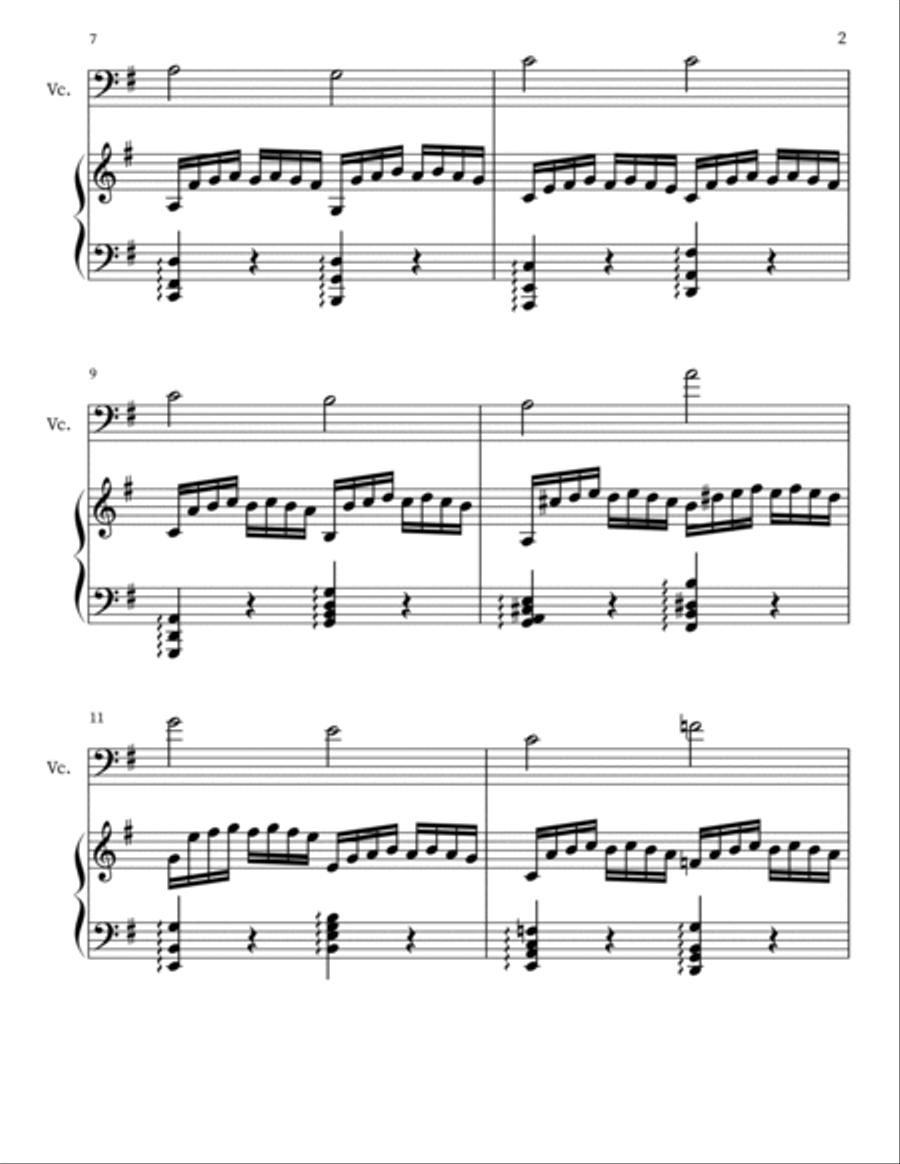 Prelude BWV855a String Duet scores gallery preview page 2