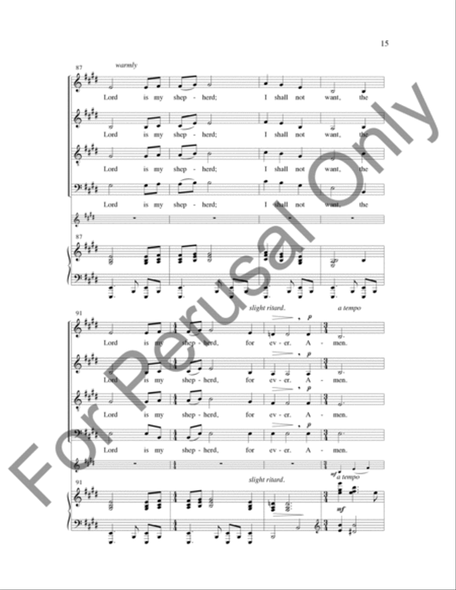 Psalm 23 (Choral Score) Psalm 23 (Choral Score) 4-Part scores gallery preview page 14