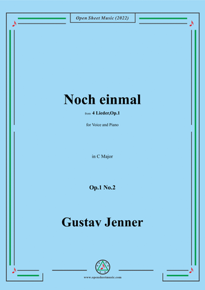 Book cover for Jenner-Noch einmal,in C Major,Op.1 No.2,from '4 Lieder,Op.1'