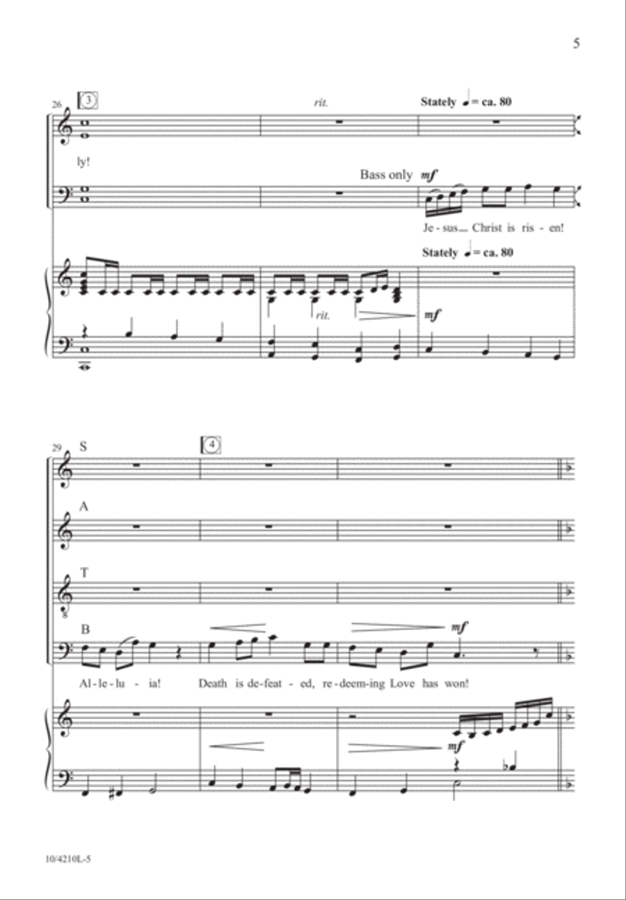 Christ Is Risen! Alleluia! 4-Part scores gallery preview page 5