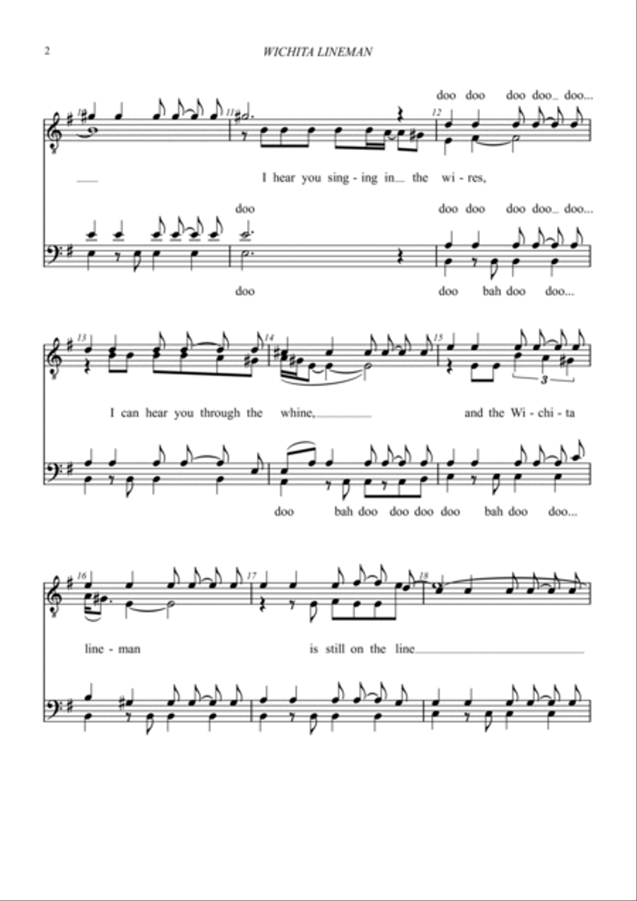Wichita Lineman Wichita Lineman TTBB scores gallery preview page 2