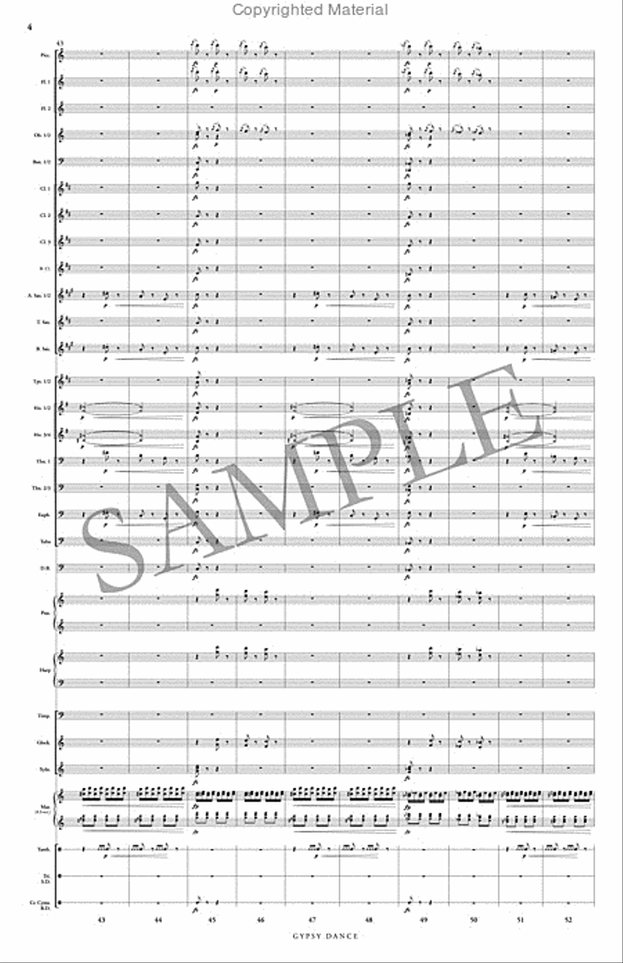 Gypsy Dance (score & parts) Concert Band scores gallery preview page 5
