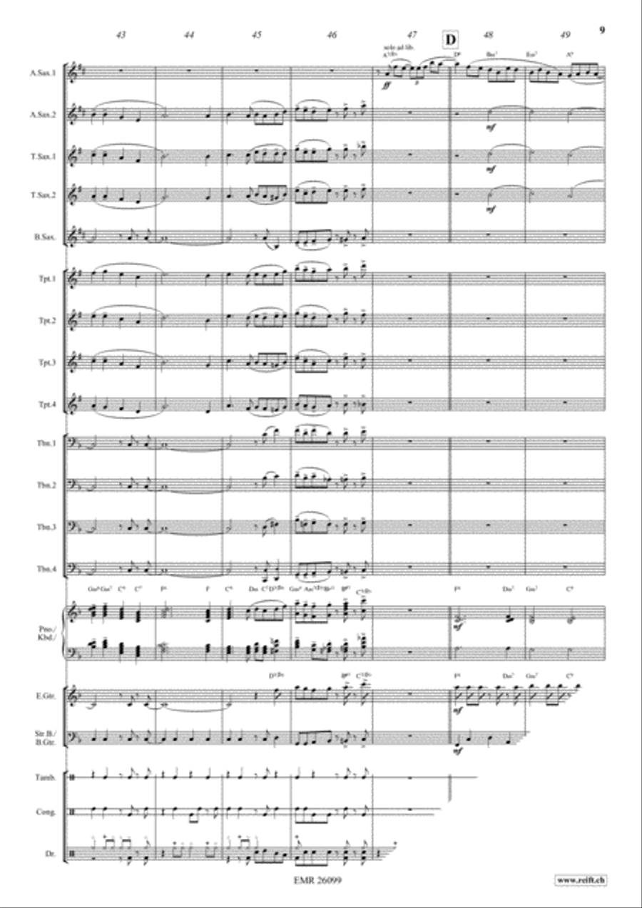 Long Ago And Far Away Big Band scores gallery preview page 9