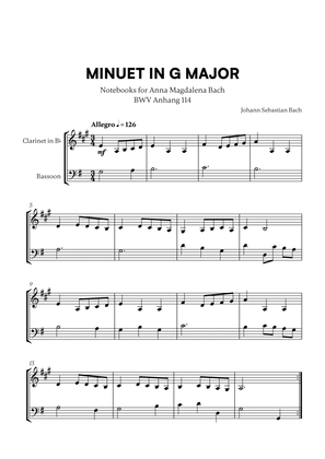 Minuet in G Major (BWV Anh. 114) (for Clarinet and Bassoon)