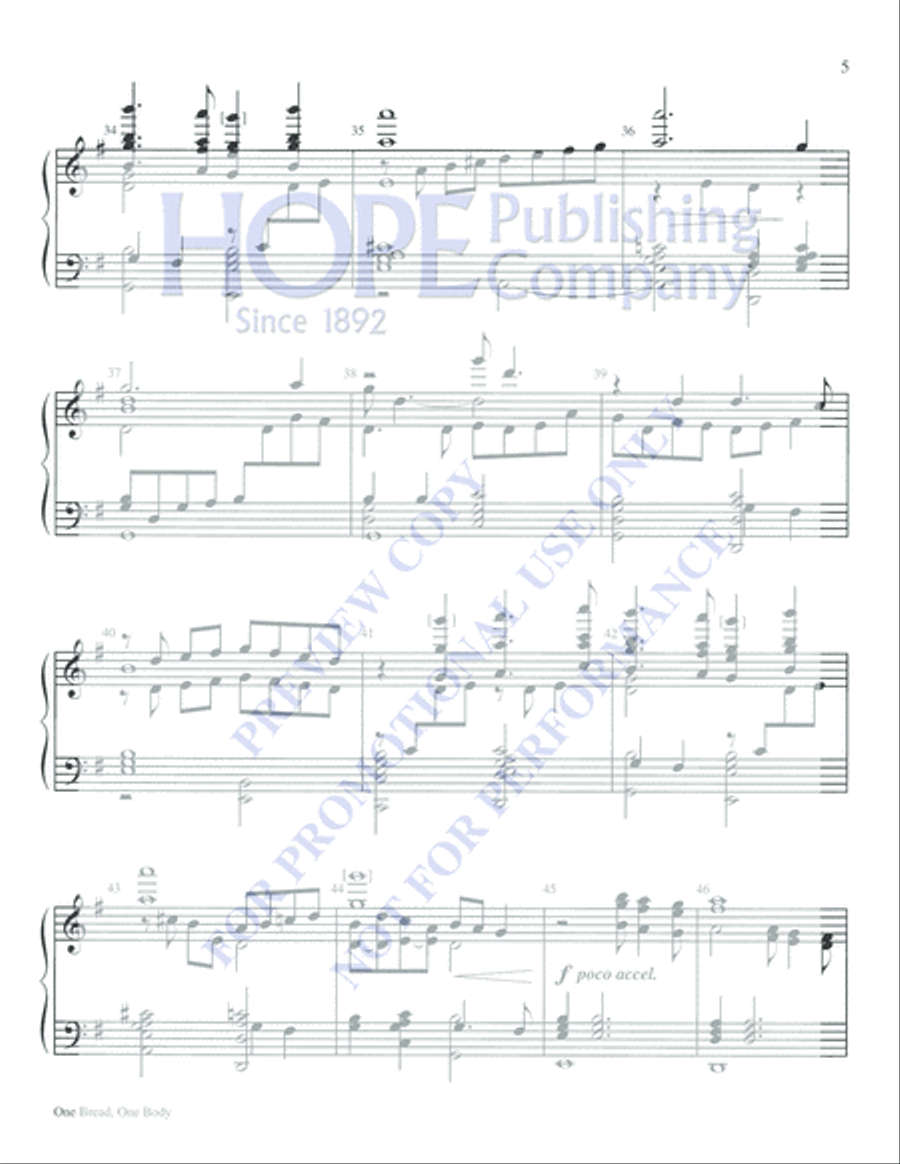 One Bread, One Body 5-Octaves scores gallery preview page 5