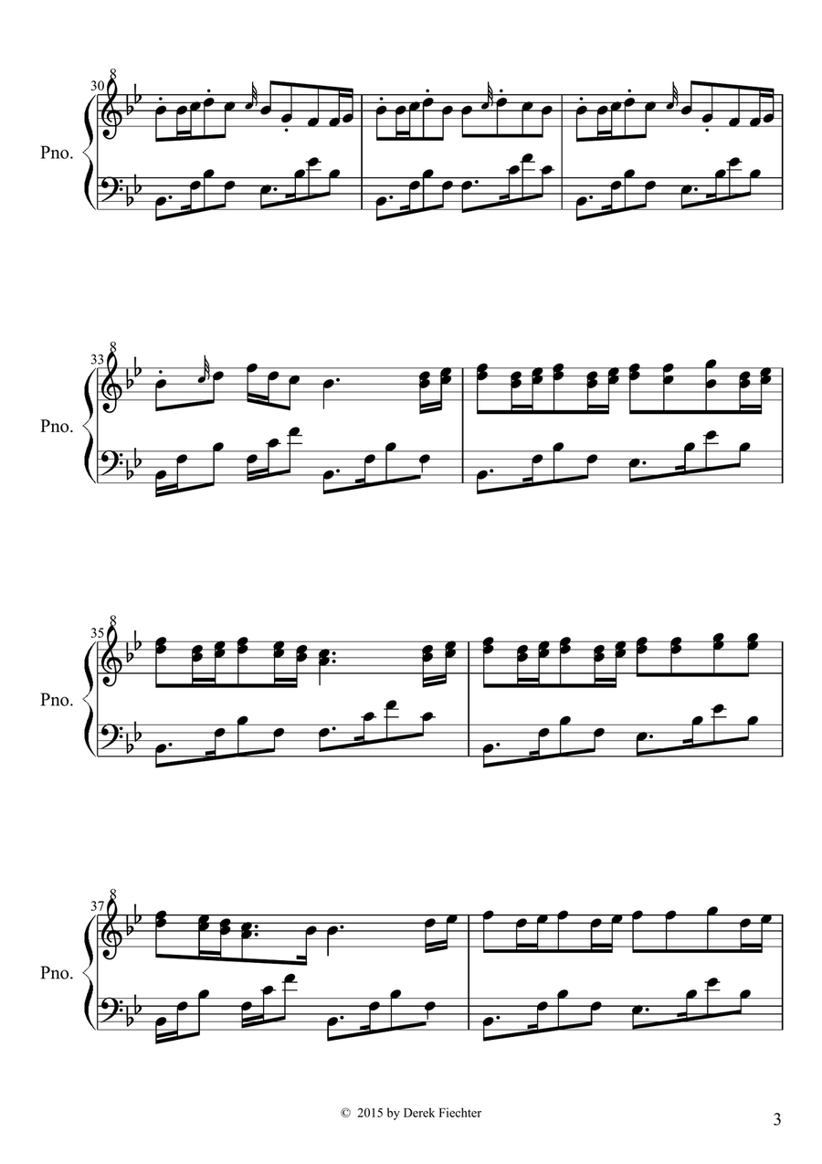 Halfling Hills Piano Solo scores gallery preview page 3