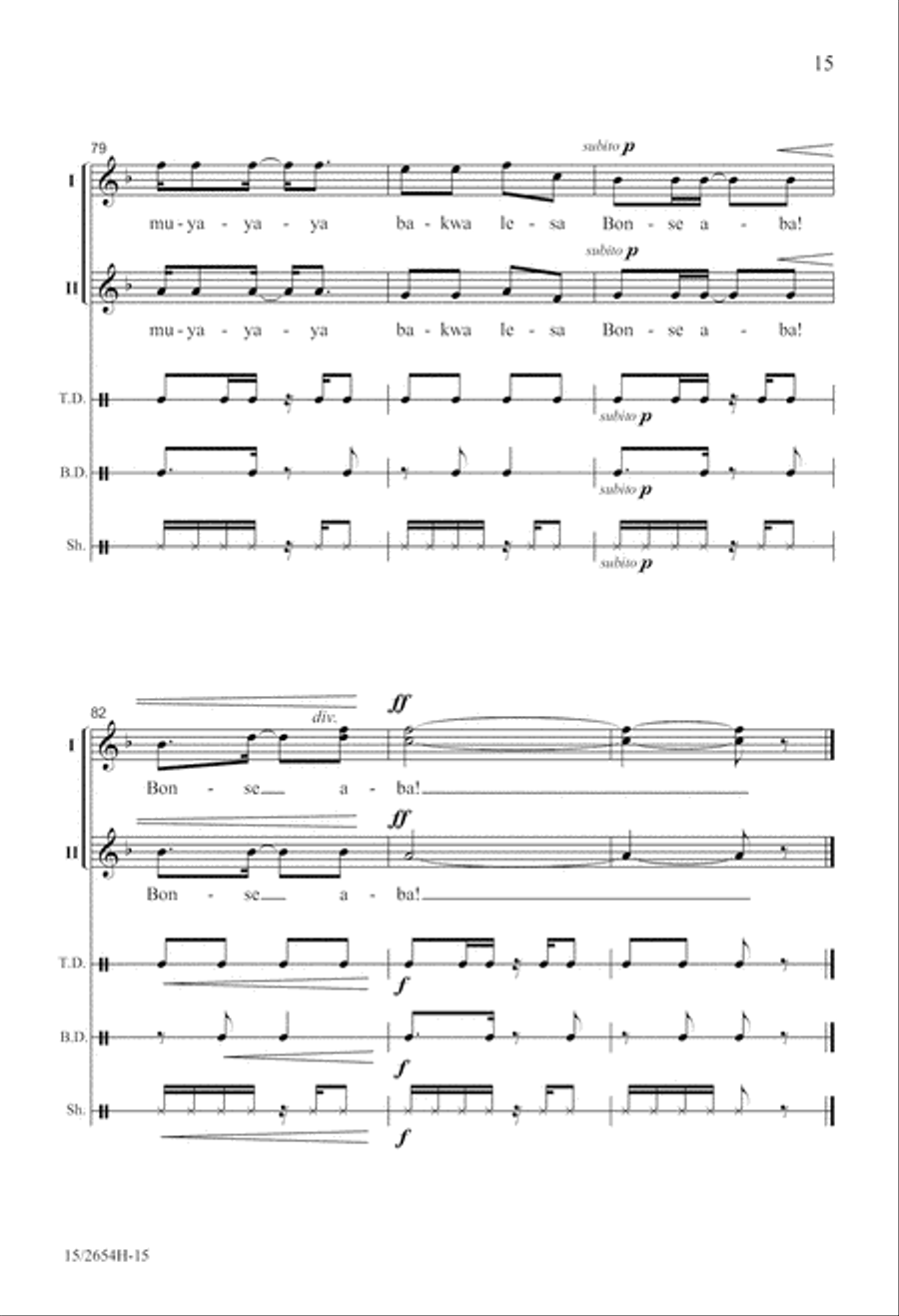 Bonse Aba A Cappella scores gallery preview page 16
