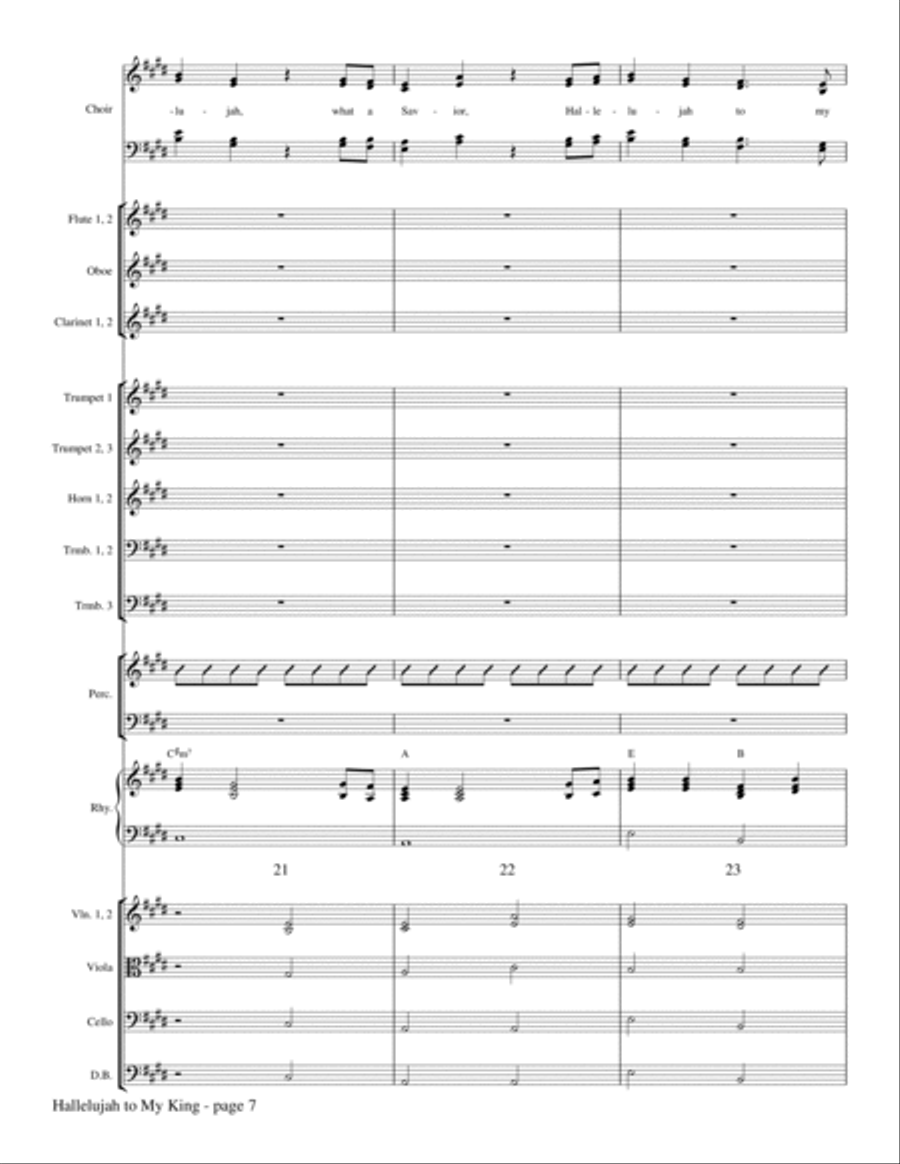Hallelujah To My King - Full Score Choir scores gallery preview page 6
