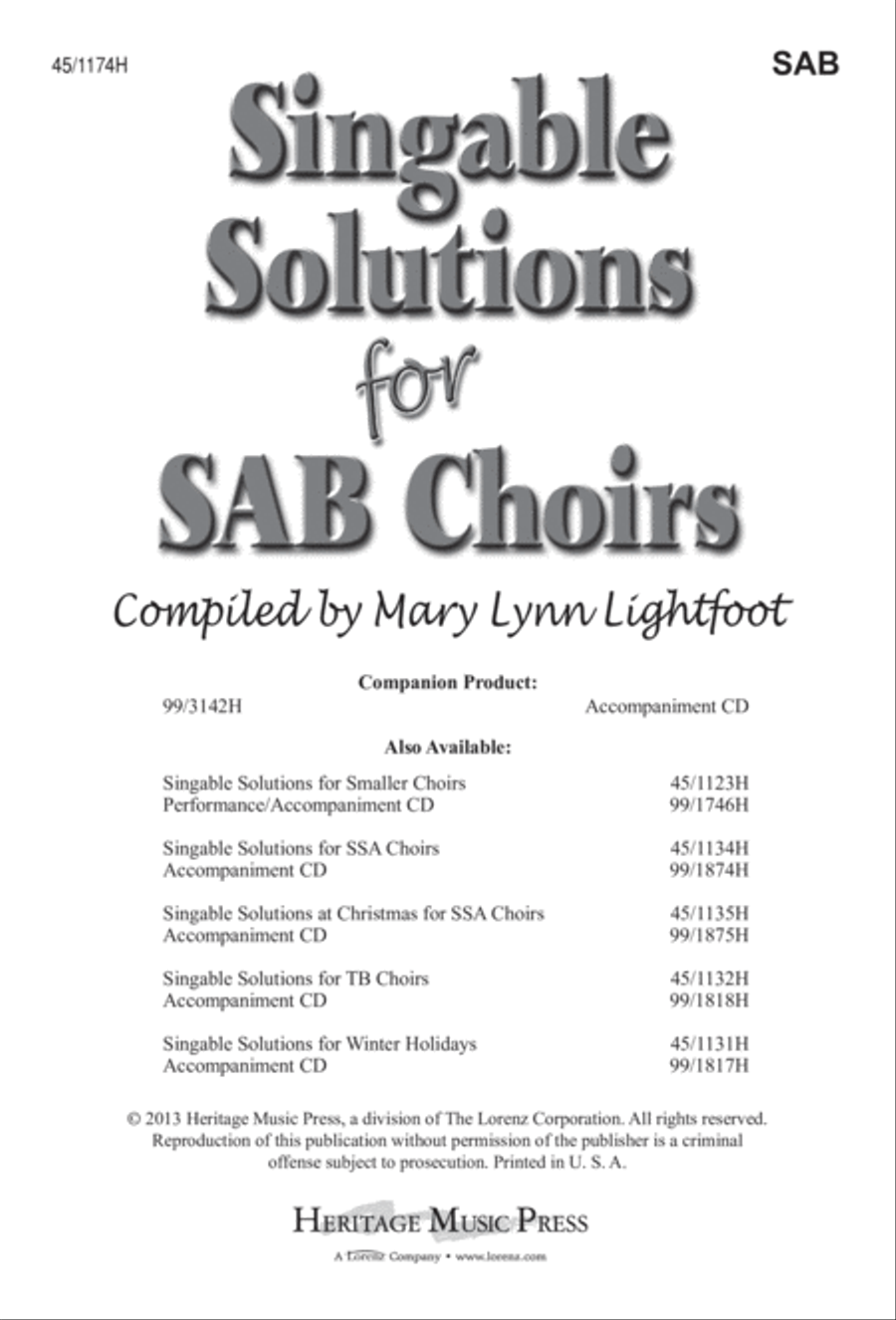 Singable Solutions for SAB Choirs