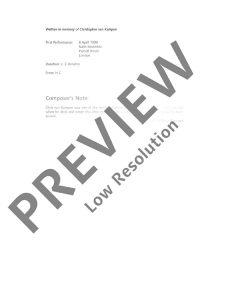 Cortège for Chris Clarinet scores gallery preview page 3