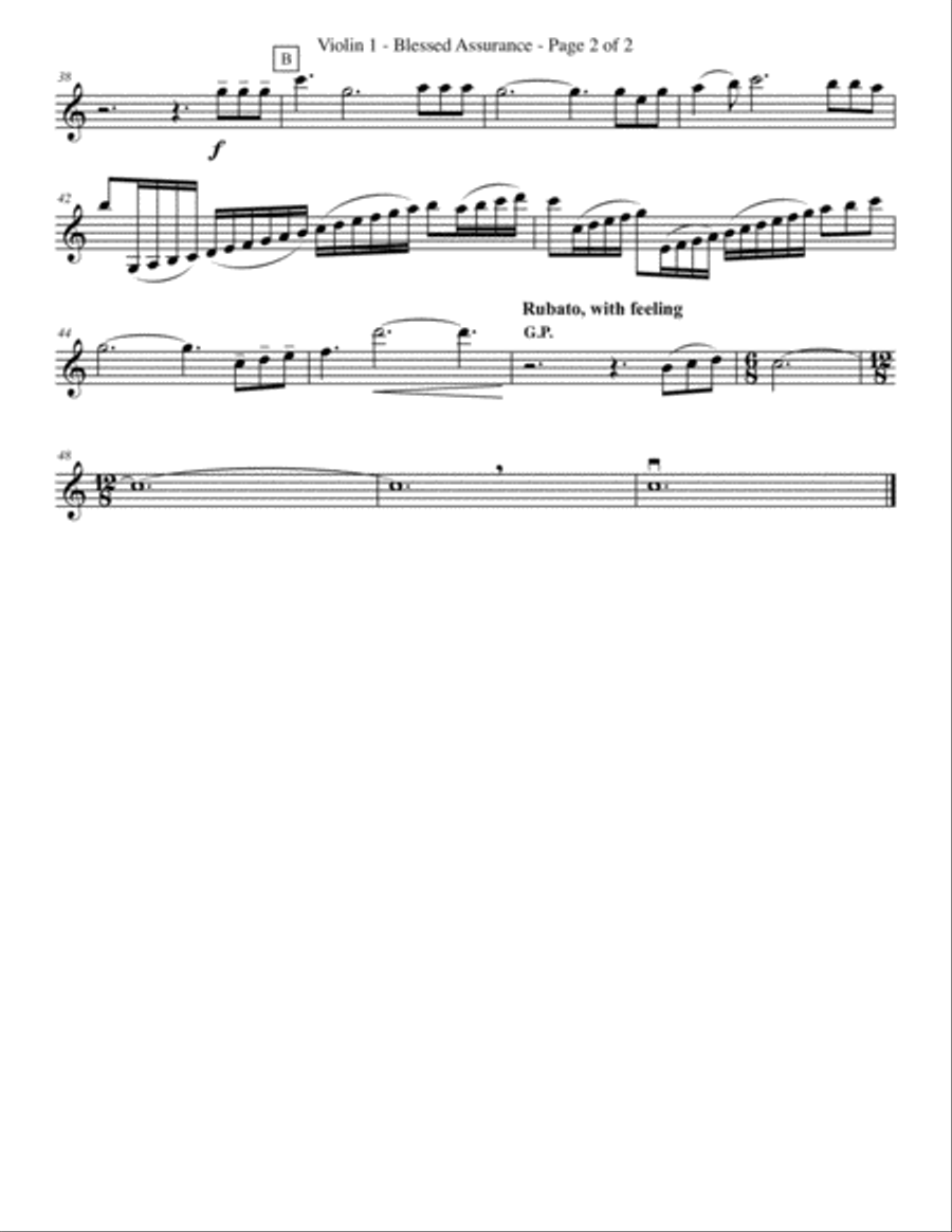 Blessed Assurance Blessed Assurance String Quartet scores gallery preview page 6
