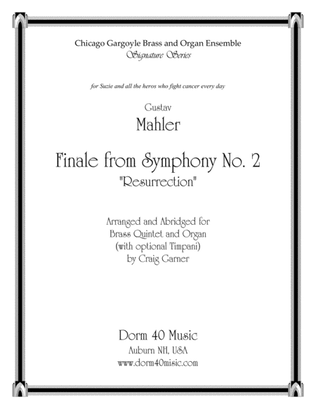 Book cover for Finale, from Symphony No. 2 "Resurrection" (for Brass Quintet and Organ)