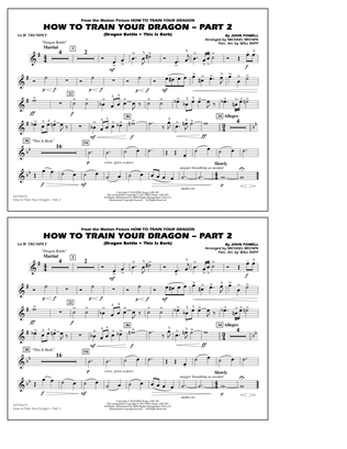Book cover for How To Train Your Dragon Part 2 - 1st Bb Trumpet
