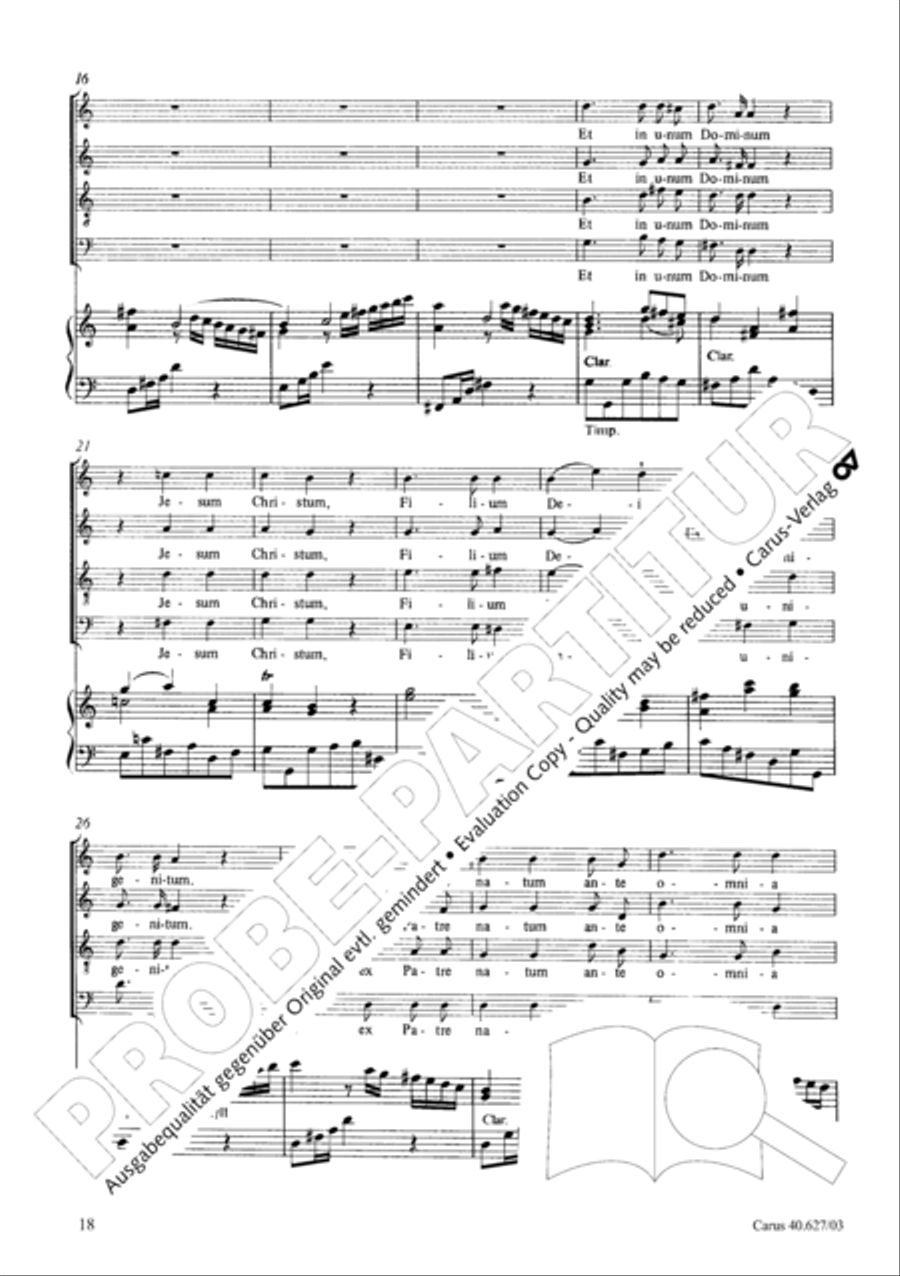 Mass in C Major 4-Part scores gallery preview page 19