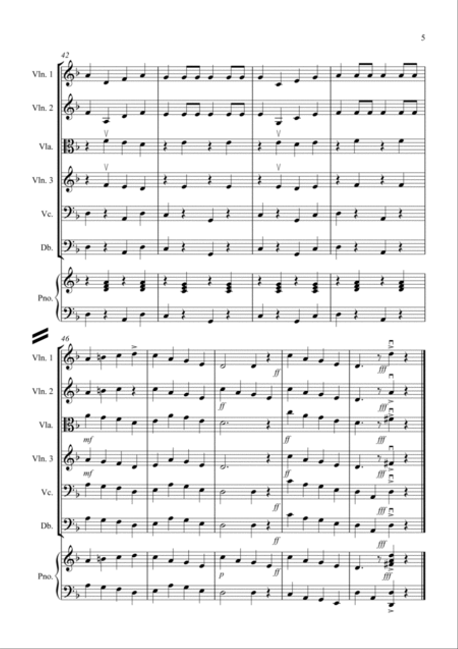 Drunken Sailor for String Orchestra String Orchestra scores gallery preview page 5