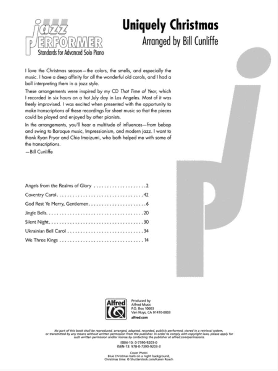 Jazz Performer -- Uniquely Christmas Piano Solo scores gallery preview page 2