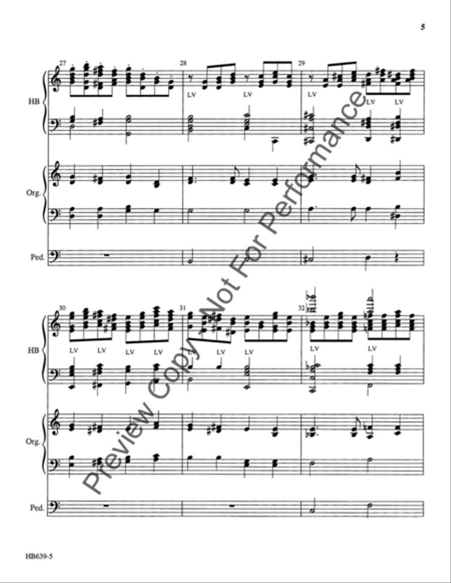 Strong to Save - organ and handbell score Handbell Choir scores gallery preview page 6
