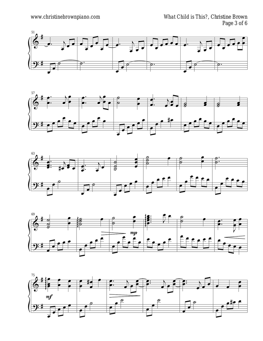 What Child Is This? Piano Solo scores gallery preview page 4