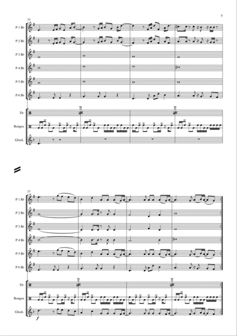 Don't Worry Concert Band scores gallery preview page 5