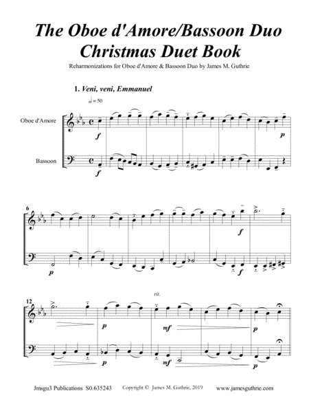 The Oboe d'Amore & Bassoon Duo Christmas Duet Book image number null