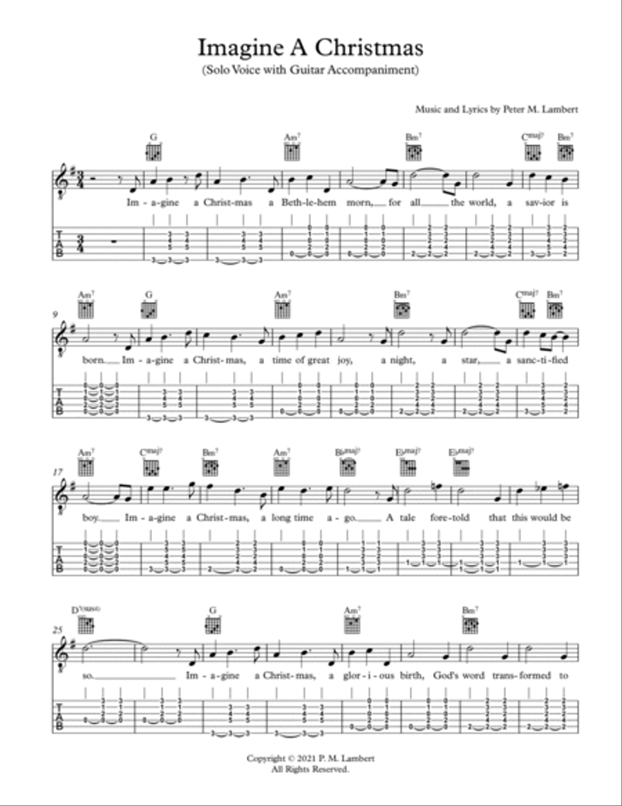 Imagine A Christmas Imagine A Christmas Unison Choir scores gallery preview page 2