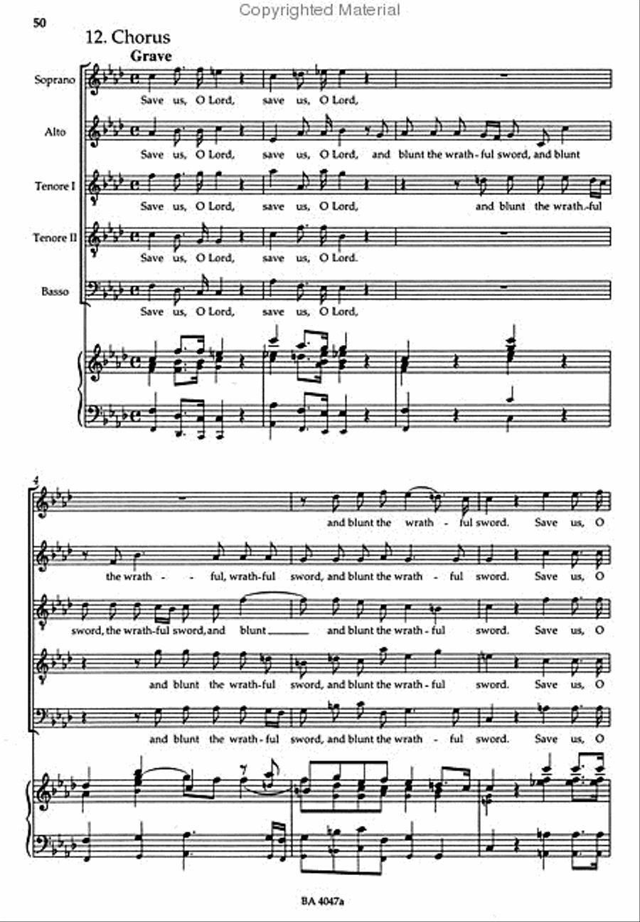 Esther HWV 50a Mixed Choir scores gallery preview page 3