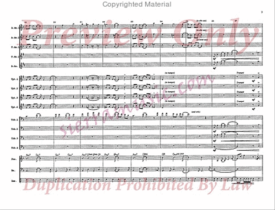 Go, Tell It on The Mountain Jazz Ensemble scores gallery preview page 4