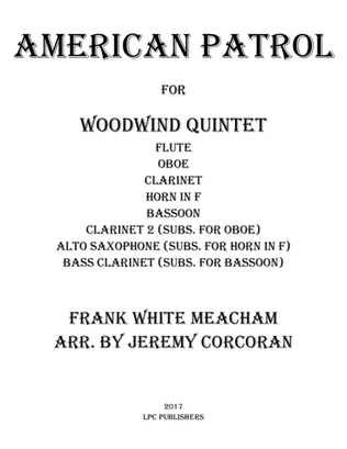 Book cover for American Patrol for Woodwind Quintet