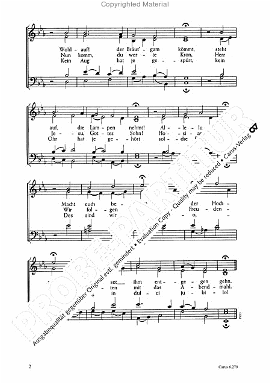Wake, awake, for night is flying 4-Part scores gallery preview page 3