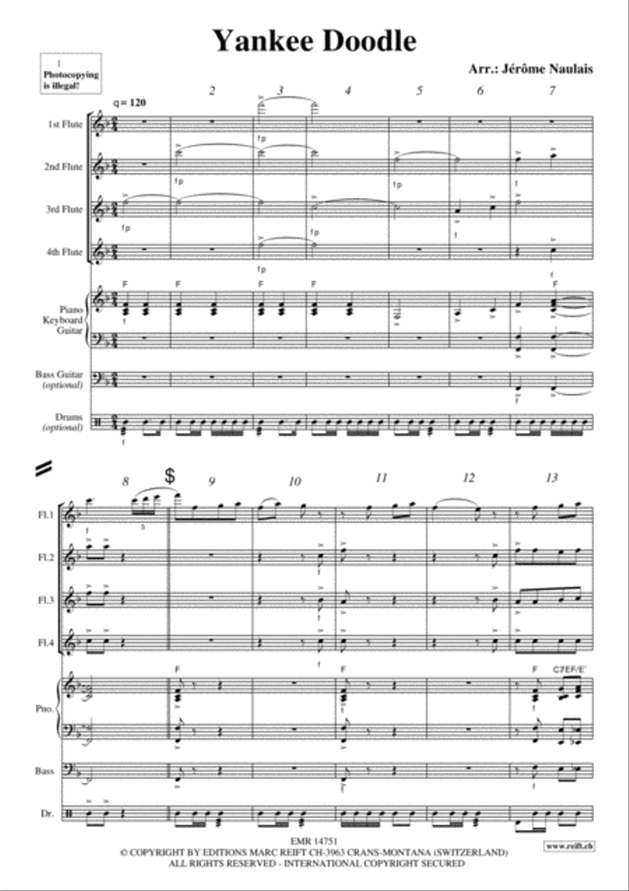 Yankee Doodle Flute scores gallery preview page 3