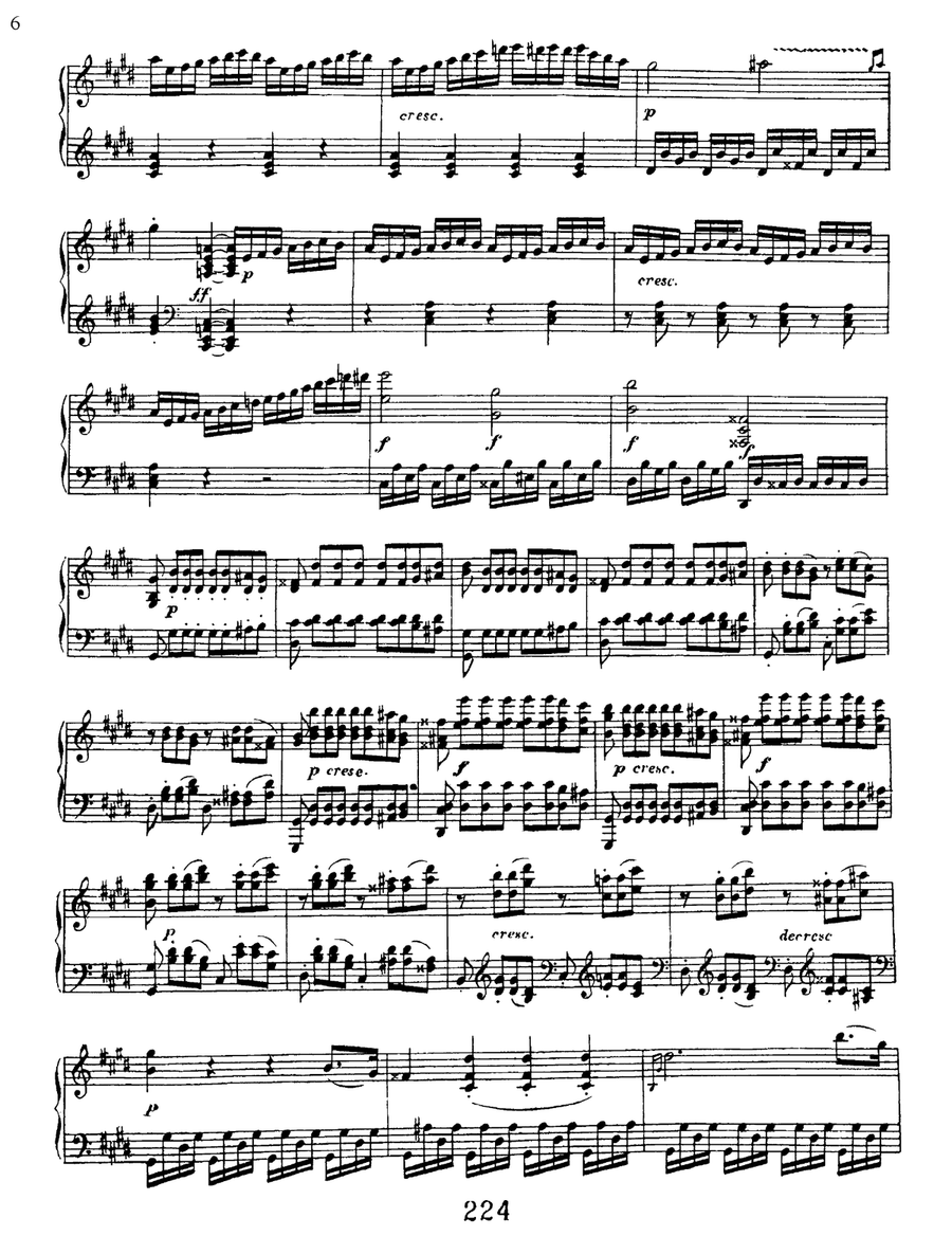 Sonata No. 14 In C-sharp Minor (moonlight), Op. 27, No. 2 Piano Solo scores gallery preview page 6