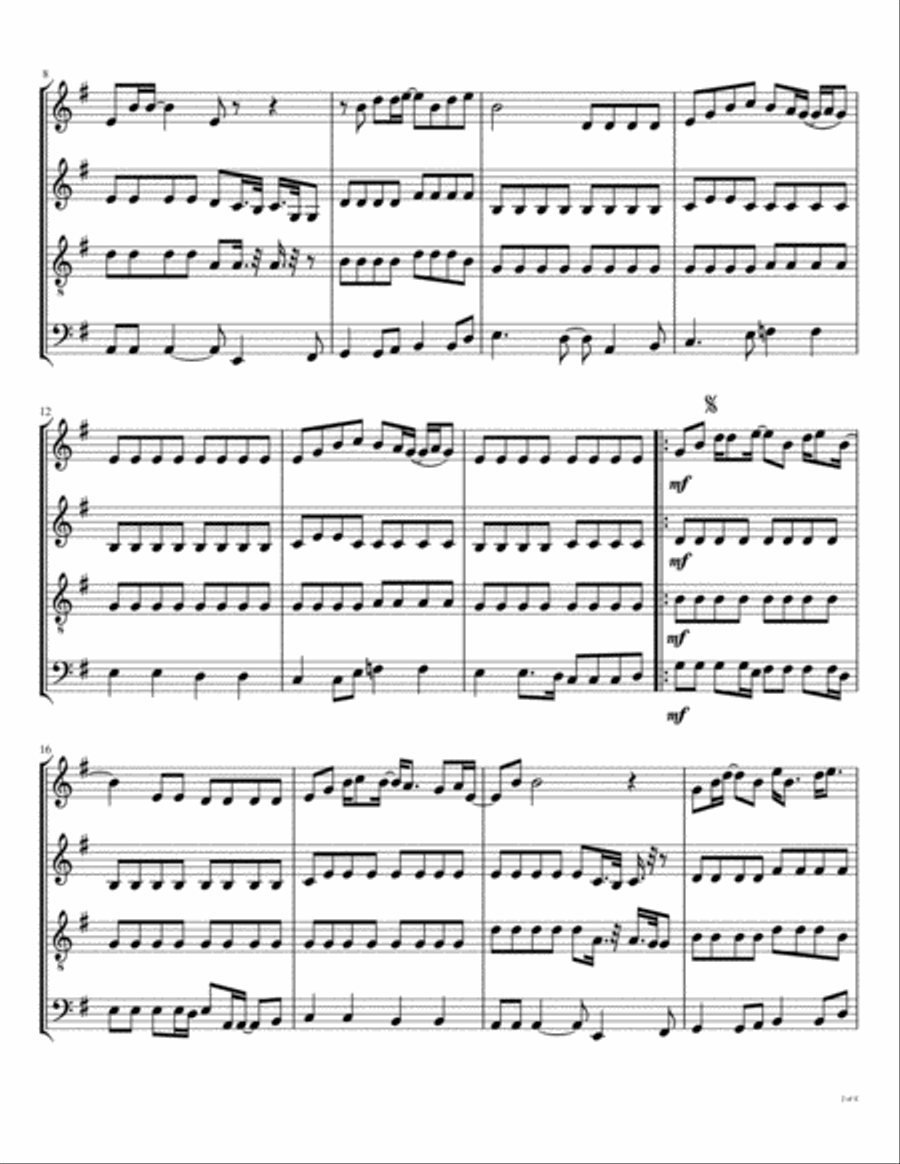 A Day In The Life Woodwind Quartet scores gallery preview page 3