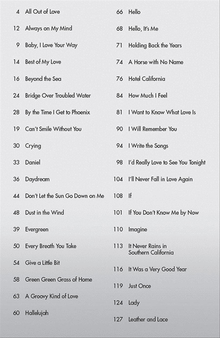 The Best Easy Listening Songs Ever Electronic Keyboard scores gallery preview page 2