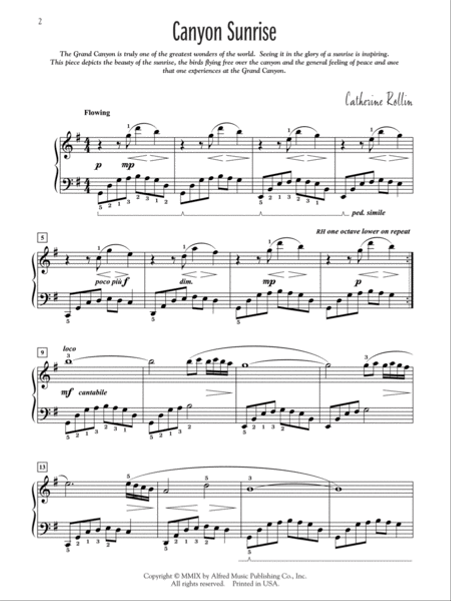 The Grand Canyon Piano Solo scores gallery preview page 2