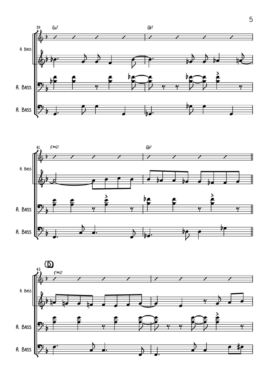 The Girl From Ipanema (garôta De Ipanema) Double Bass scores gallery preview page 5