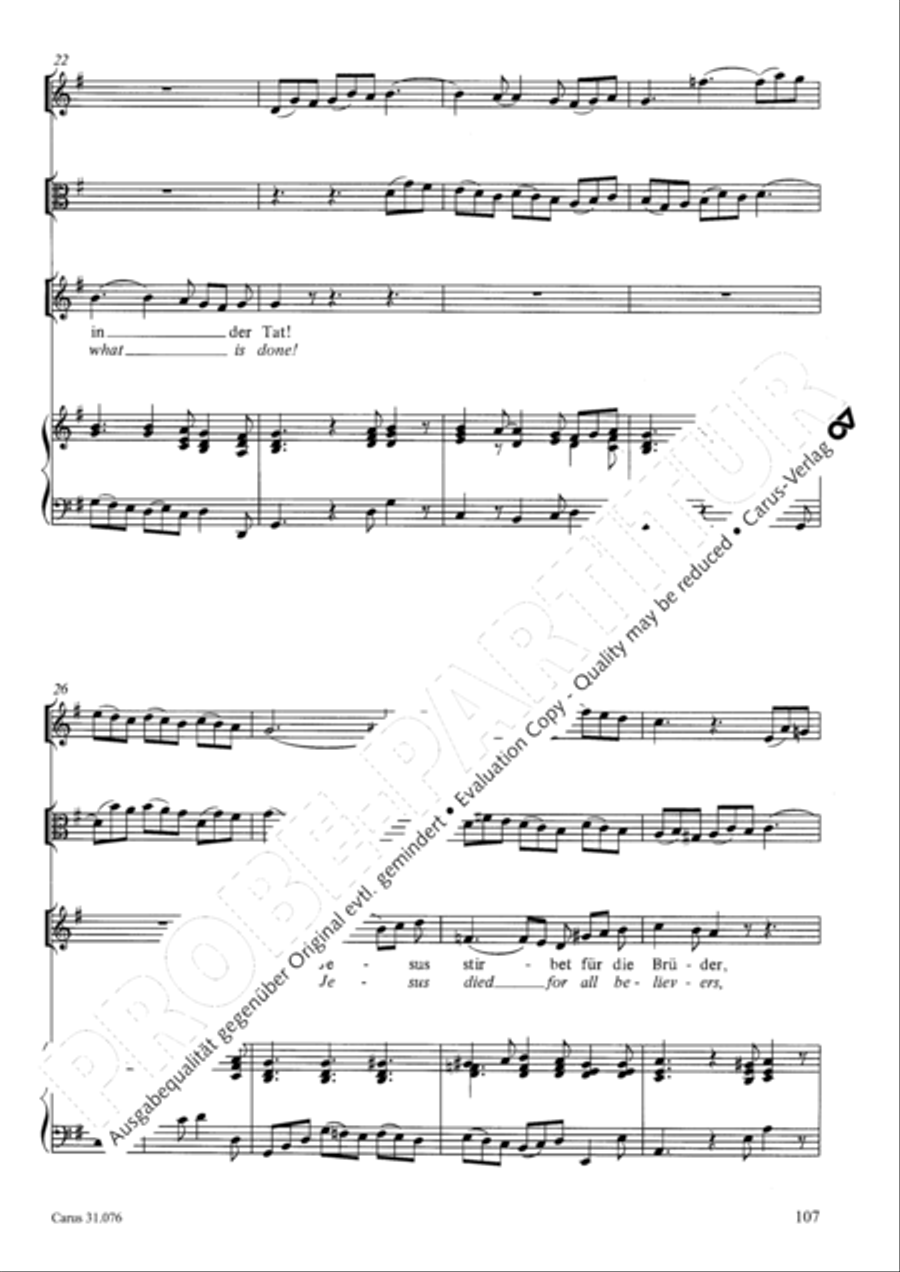 The heavens are telling the Father's glory (Die Himmel erzahlen die Ehre Gottes) 4-Part scores gallery preview page 108