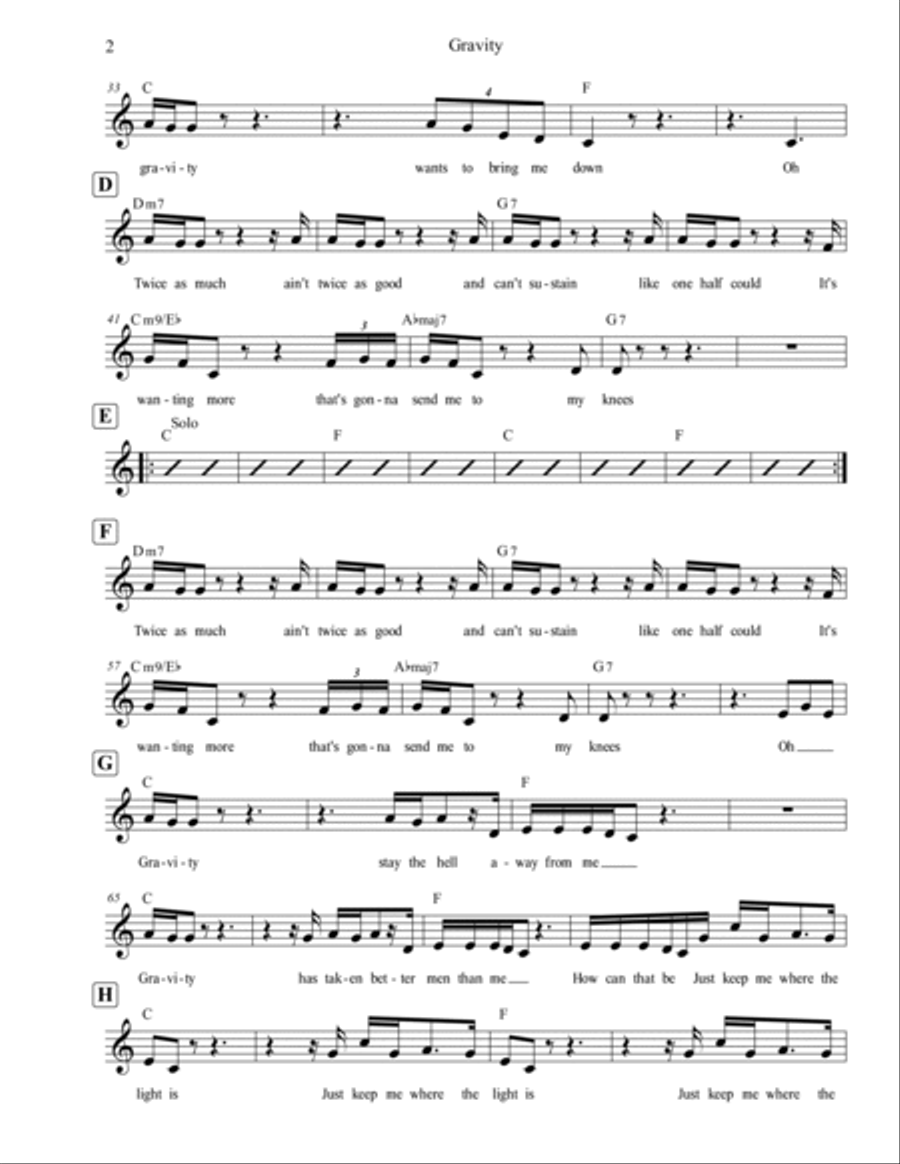 Gravity Gravity Piano scores gallery preview page 2
