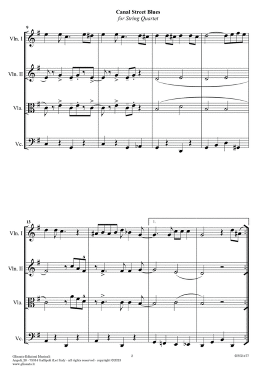 String Quartet : Canal Street Blues (parts and score) image number null
