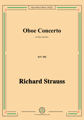 Book cover for Richard Strauss-Oboe Concerto,TrV 292,for Oboe and Piano