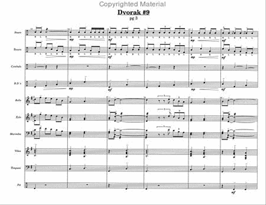 Dvorak #9 Percussion Ensemble scores gallery preview page 5