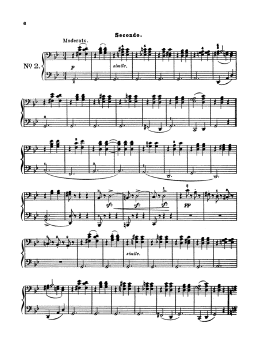 Moszkowski: Spanish Dances, Op. 12 Piano Duet scores gallery preview page 1