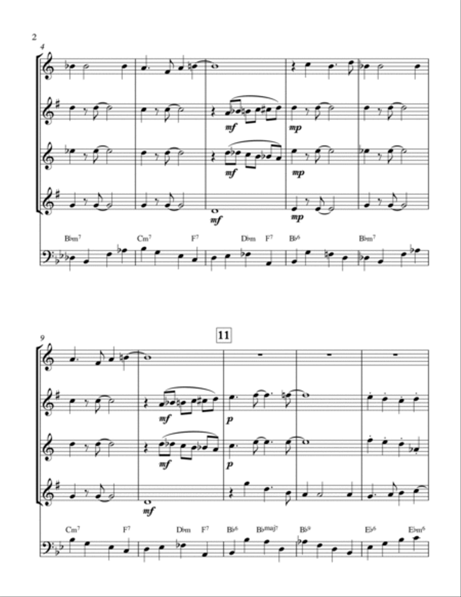 The Lady Is A Tramp The Lady Is A Tramp Saxophone Quartet scores gallery preview page 2
